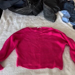 Anthropologie Fuchsia Crew Neck Sweater